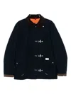 Fay 4 Gancini Patch-pocket Coat In Blue