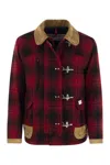 Fay 4 Hooks Jacket In Red/black