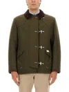Fay Jacket Wool Blend Contrast Collar In Multi