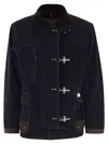 Fay "4-hook Canvas Jacket With Classic In Navy