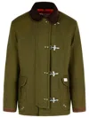 Fay 4ganci Green Wool Blend Jacket In Green