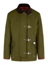Fay 4ganci Green Wool Blend Jacket In Green