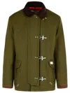Fay 4ganci Green Wool Blend Jacket In Multi