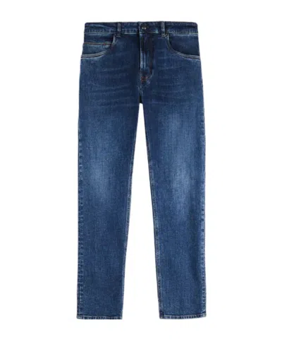 Fay 5 Pocket Jeans In Stretch Denim In Blue