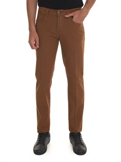 Fay 5-pocket Trousers In Brown