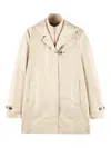 Fay Tailored Beige Jacket With Notched Collar In Beis Claro