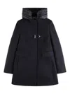 Fay Toggle Coat In Wool Cloth In Black