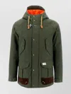 Fay Adjustable Straps Cotton Padded Parka In Green