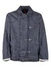 Fay Blue Wool Classic-collar Jacket In Blue