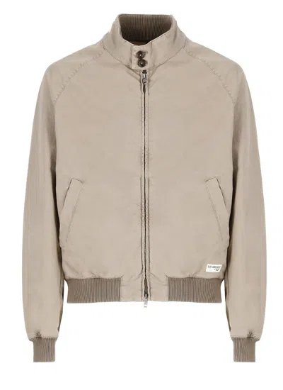Fay Archive Bomber Jacket In Beige