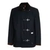 Fay "4-hook Canvas Jacket With Classic In Blue