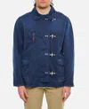 Fay Relaxed-fit Jacket With Button-up Front In Blue
