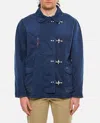 Fay Relaxed-fit Jacket With Button-up Front In Blue