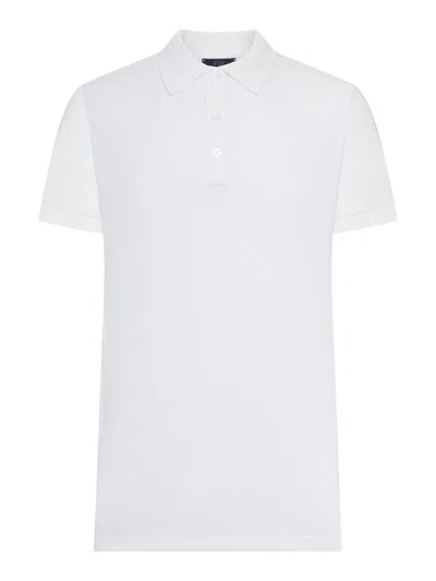Fay Archive Cotton Piquet Polo Shirt In White