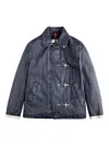 Fay Blue Wool Classic-collar Jacket In Blue