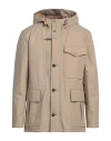 Fay Archive Man Coat Beige Size Xl Cotton, Polyamide