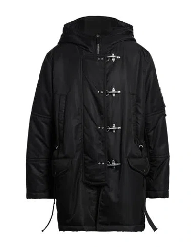 Fay Archive Man Coat Black Size 3xl Polyamide In Black