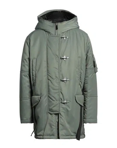 Fay Archive Man Coat Military Green Size 3xl Polyamide