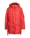 Fay Archive Man Coat Tomato Red Size Xxl Polyamide In Red