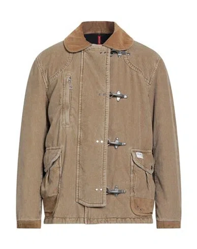 Fay Archive Man Jacket Beige Size M Cotton In Brown