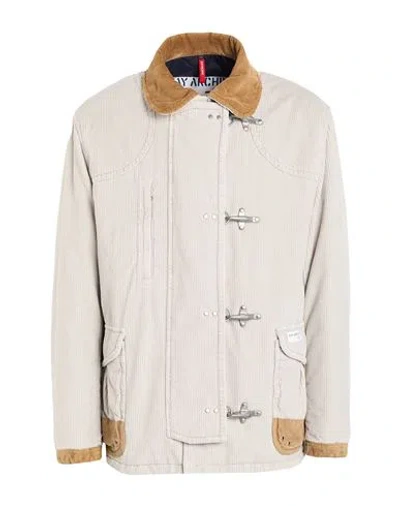 Fay Archive Man Jacket Light Grey Size Xl Cotton In White