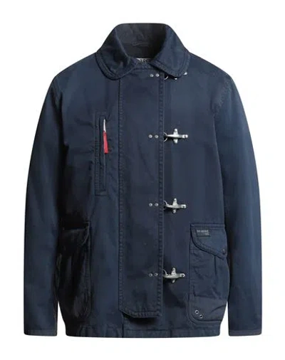 Fay Archive Man Jacket Navy Size Xl Cotton, Polyamide In Blue