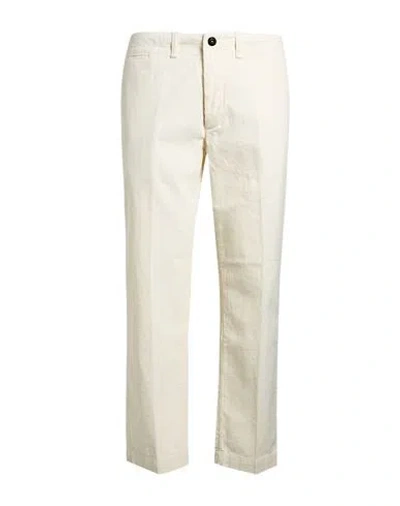Fay Archive Man Pants Ivory Size 36 Cotton In Neutral