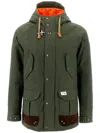 Fay Adjustable Straps Cotton Padded Parka In Green