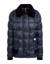 Fay Archive Woman Puffer Midnight Blue Size M Polyamide, Cotton, Cow Leather