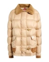 Fay Archive Woman Puffer Sand Size L Polyamide, Cotton, Cow Leather In Neutral