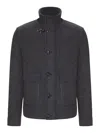 Fay Archive Wool Bomber Jacket In Grey