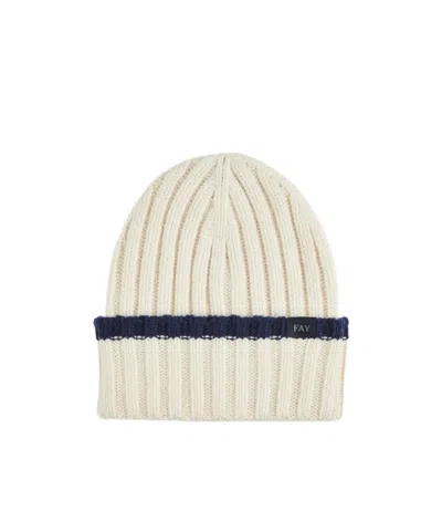 Fay Beanie Hat In Wool In Orange