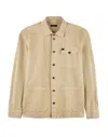 Fay Beige Button-up Casual Jacket In Brown