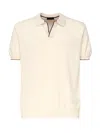 Fay Buttonless Polo Shirt Ribbed Finish