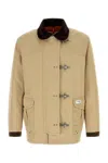 Fay Beige Canvas Jacket In Multi