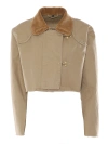 Fay Beige Cropped Jacket In Beige