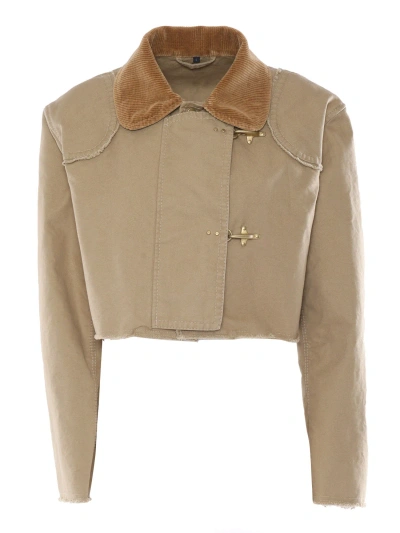 FAY BEIGE CROPPED JACKET