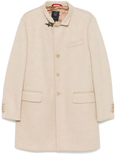 FAY FAY BEIGE DOUBLE-BREASTED COAT