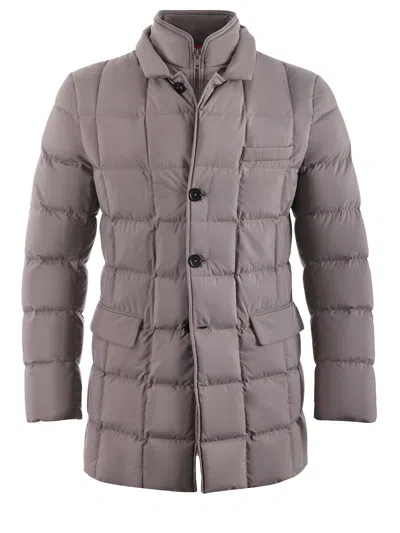 Fay Beige Double-front Jacket In Dove Grey