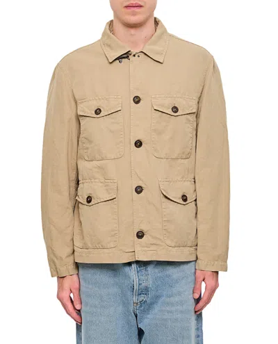 FAY BEIGE FRONT BUTTON CLOSURE FAY EXPLORER JACKET