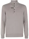 Fay Beige Virgin Wool Turtleneck Sweater Man In Grey