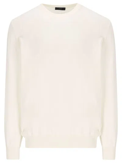 Fay Beige In Cotton Shaved Knit Jumper
