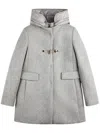Fay Toggle Double-breasted Coat In Gray