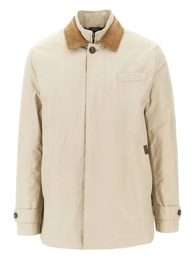 FAY Beige jacket with velvet collar FAY