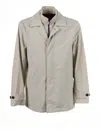 Fay Beige Jacket With Zip And Collar