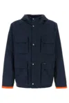 Fay Navy Blue Nylon Windbreaker In Blue