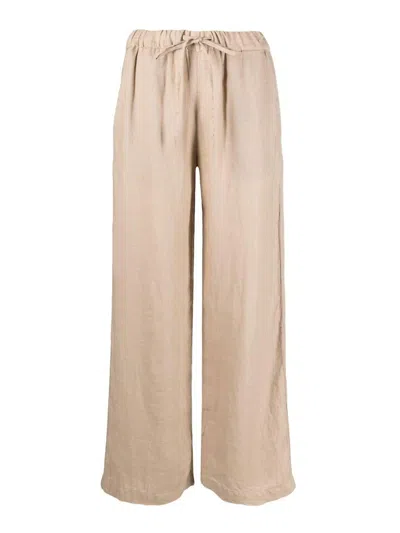 Fay Mid-rise Wide-leg Trousers In Beis