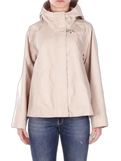 Fay Beige Polyamide Giacca Jacket In Gray