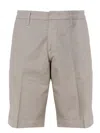 Fay Beige Stretch Cotton Shorts In Beige