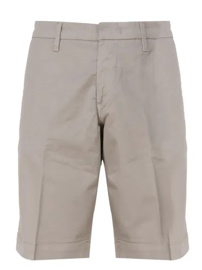 Fay Beige Stretch Cotton Shorts